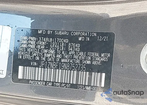 2022 Toyota Gr86 Premium from USA, damaged, VIN JF1ZNBF19N8752735